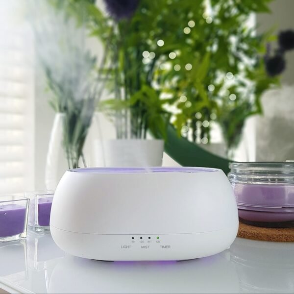 HOMEFISH Aroma Diffuser - 500ml Ultrasonic Humidifier with Colorful Light & Remote Control - Image 2