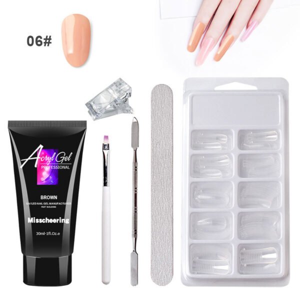 Painless Extension Gel Nail Art Set – Professional At-Home Kit with UV/LED Lamp & 18 Tools | No-Paper Holder Design - Image 9
