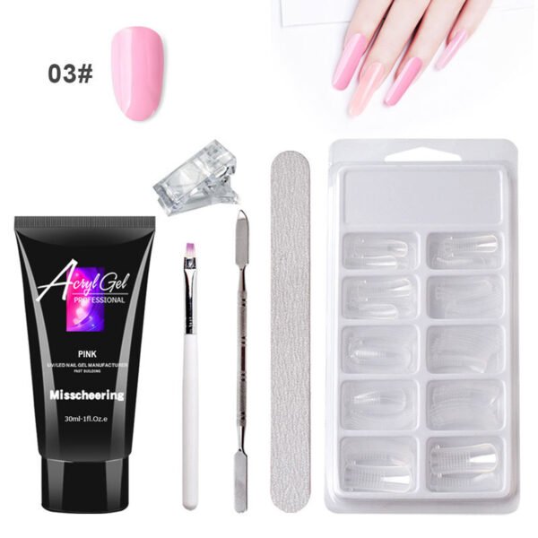 Painless Extension Gel Nail Art Set – Professional At-Home Kit with UV/LED Lamp & 18 Tools | No-Paper Holder Design - Image 10