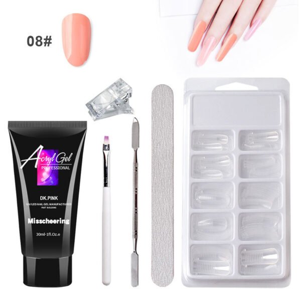Painless Extension Gel Nail Art Set – Professional At-Home Kit with UV/LED Lamp & 18 Tools | No-Paper Holder Design - Image 8