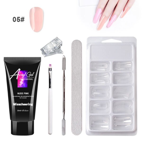 Painless Extension Gel Nail Art Set – Professional At-Home Kit with UV/LED Lamp & 18 Tools | No-Paper Holder Design - Image 3