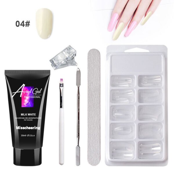 Painless Extension Gel Nail Art Set – Professional At-Home Kit with UV/LED Lamp & 18 Tools | No-Paper Holder Design - Image 7