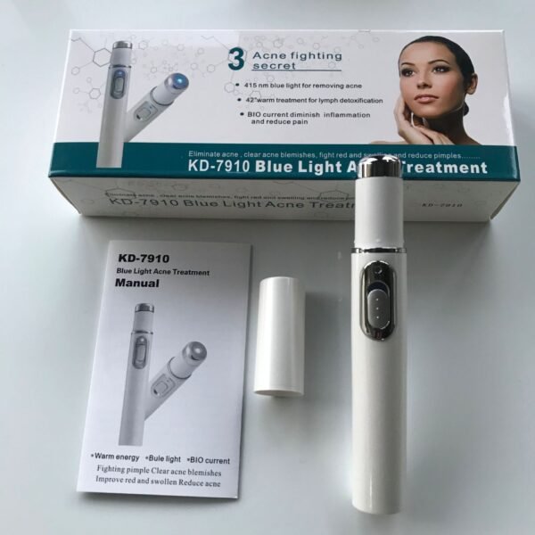 Wrinkle Blemish Remover Pen - Acne Scar & Pore Minimizing Device with Blue Light Therapy - Image 2