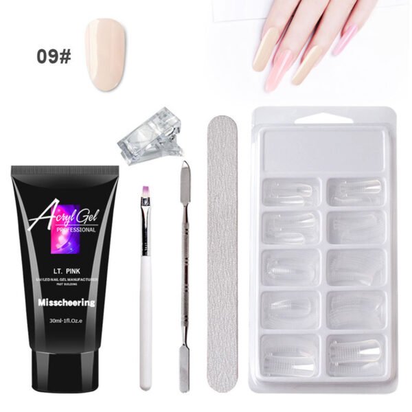 Painless Extension Gel Nail Art Set – Professional At-Home Kit with UV/LED Lamp & 18 Tools | No-Paper Holder Design - Image 4