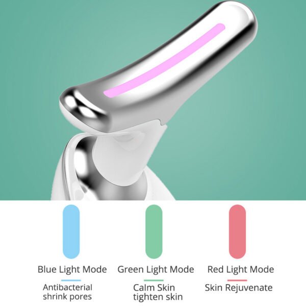 EMS Thermal Neck Massager - Microcurrent Wrinkle Remover with LED Photon Therapy for Lifting & Tightening - Image 4